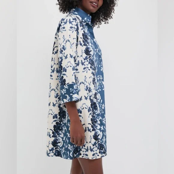 TUCKERNUCK Indigo Reflection Stretch Cotton Megan Dress - Picture 3 of 10